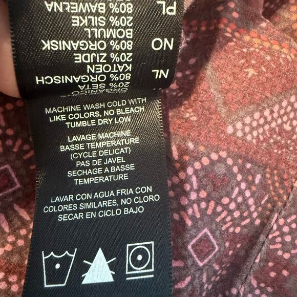 Kuhl Top Womens Size Large Flora 3/4 Shirt in Hyacinth Geometric Bohemian Tunic - Picture 9 of 14